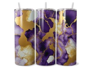 Lila Elegancia Márvány Tumbler