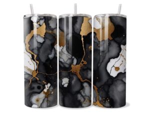 Fekete Arany Elegancia Márvány Tumbler