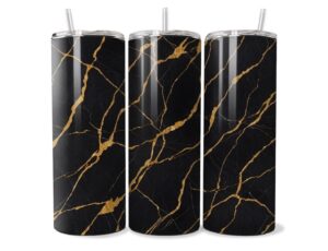 Fekete Elegancia Márvány Tumbler