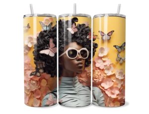 Elegáns Pillangós Afro Tumbler