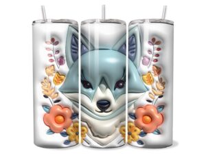 Virágos Róka Tumbler