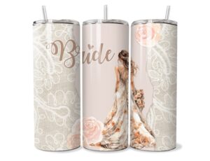 Bride Floral Lace Tumbler
