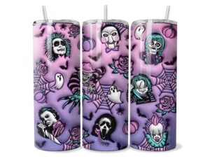Halloweeni Horror Karakterek Tumbler