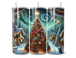 Karácsonyi Fenyőfény Tumbler