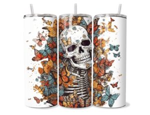 Pillangós Koponyás Tumbler