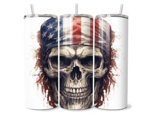 Amerikai Zászlós Koponyás Tumbler
