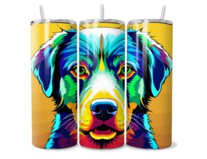 Színes Kutya Pop Art Tumbler