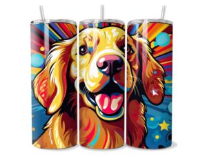 Vidám Golden Retriever Tumbler