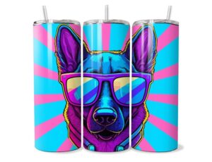 Neon Német Juhász Tumbler