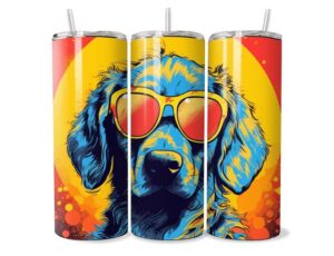 Retro Napszemüveges Kutyus Tumbler