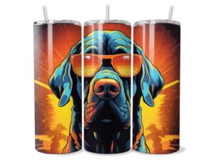 Menő Naplementés Kutya Tumbler