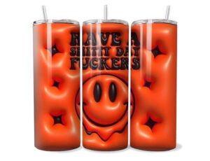 Piros Groovy Smiley Tumbler