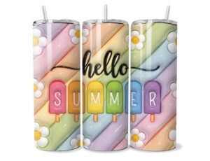 Hello Summer Popsicle Tumbler