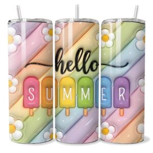 Hello Summer Popsicle Tumbler