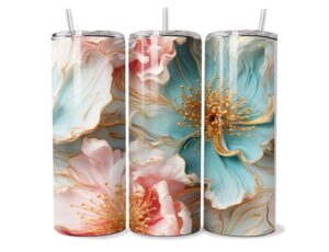 Akvarell Virágok Tumbler