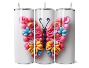 Színes Lufi Pillangó Tumbler