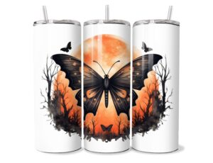Misztikus Fekete Pillangó Tumbler