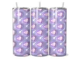 Lila Szív Harmónia Tumbler