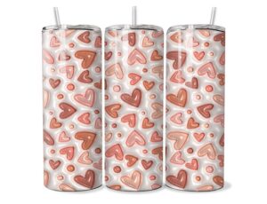 Meleg Tónusú Szívek Tumbler