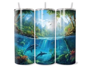 Trópusi Delfines Tumbler