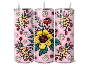 Rózsaszín Virágoskert Tumbler